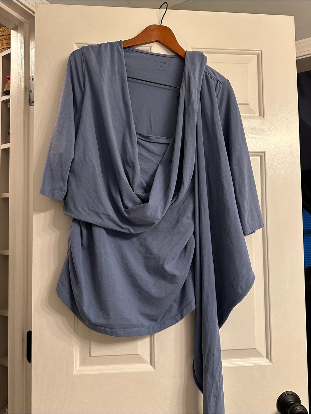 Skin to Skin Wrap Top - Dusty Blue - Picture 2 of 2